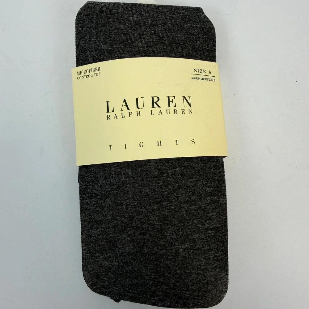 Lauren Ralph Lauren Tights Women Size A Coal Microfiber Control Top NWT‎